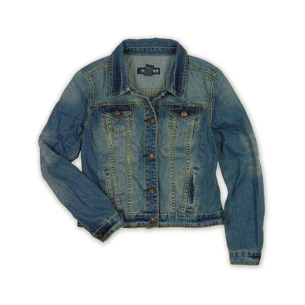 Shop Ecko Unltd Womens Button Front Jean Jacket Blue X Small