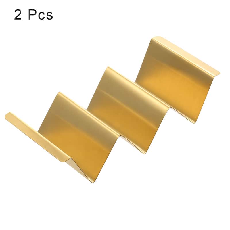 2pcs Stainless Steel Taco Holder with Handle Taco Rack Serving Tray