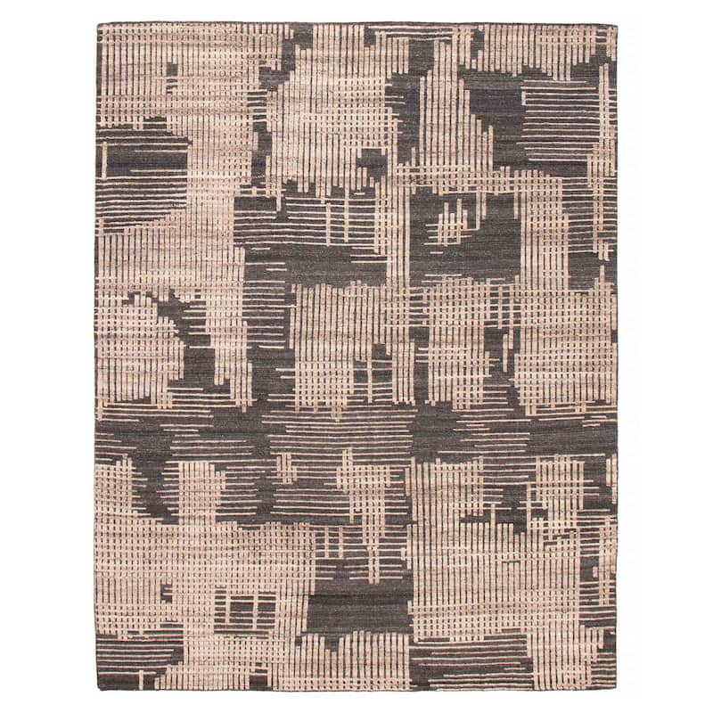 ECARPETGALLERY Hand-knotted Tangier Light Khaki Wool Rug - 8'1 x 10'3 - Light Khaki - 8'1 x 10'3