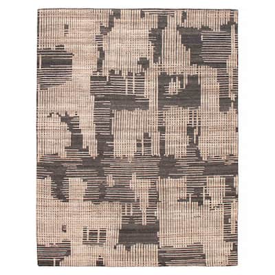 ECARPETGALLERY Hand-knotted Tangier Light Khaki Wool Rug - 8'1 x 10'3