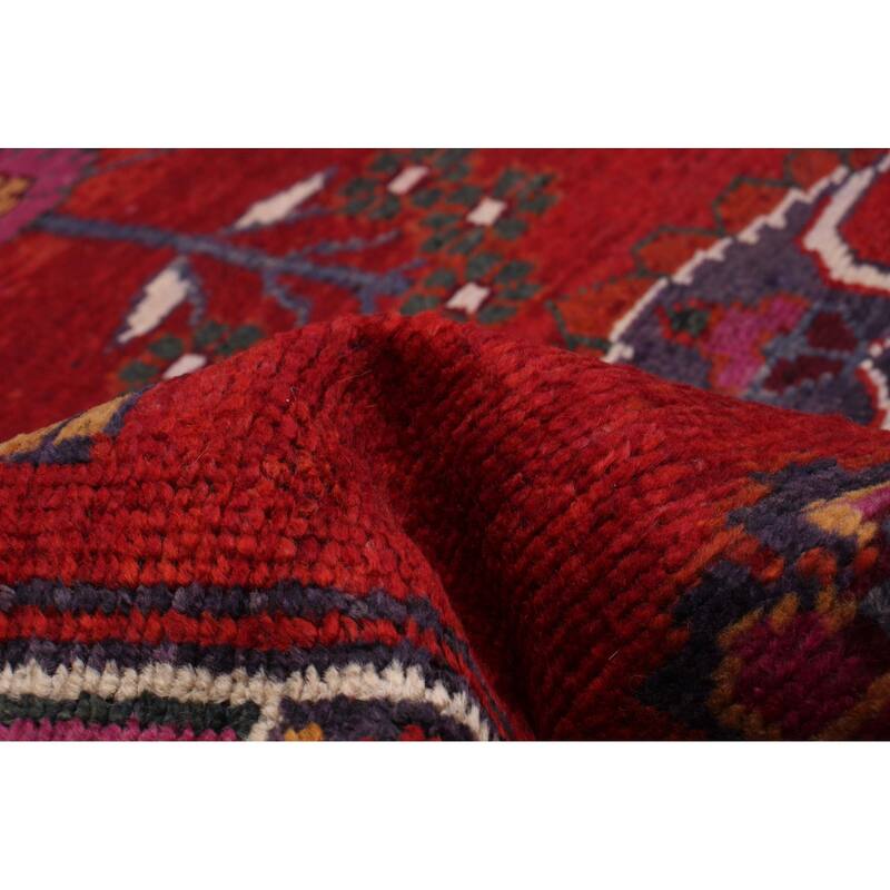 ECARPETGALLERY Hand-knotted Melis Vintage Dark Red Wool Rug - 4'6 x 12'3