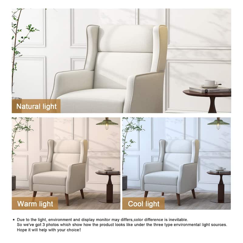 Upholstered Modern Accent Chair Living Room Armchairs