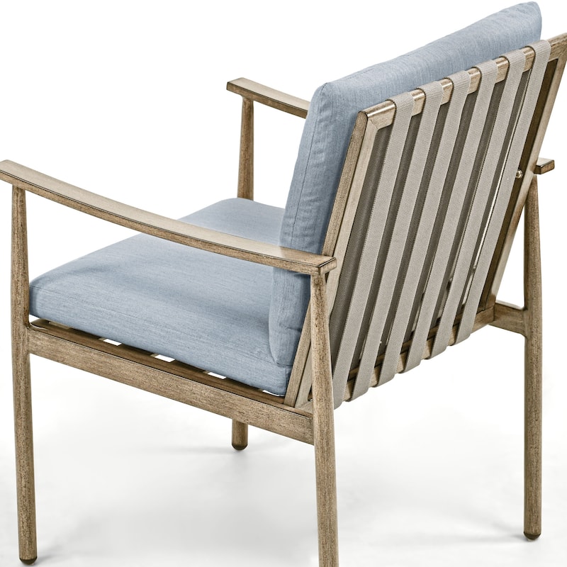 SleekLine 4-Piece Aluminum Patio Dining Chairs with Cushions