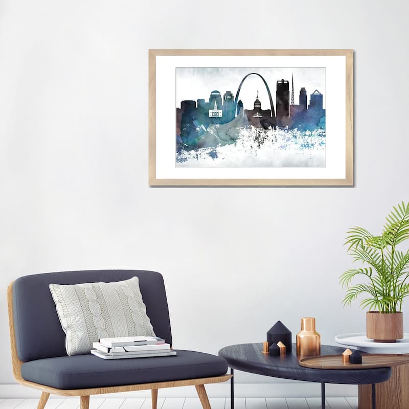 iCanvas "Saint Louis Bluish Skylines" by WallDecorAddict