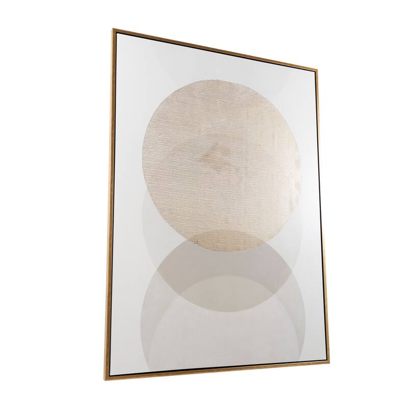 Canvas Abstract Framed Wall Art - Cream - Roche River Decor