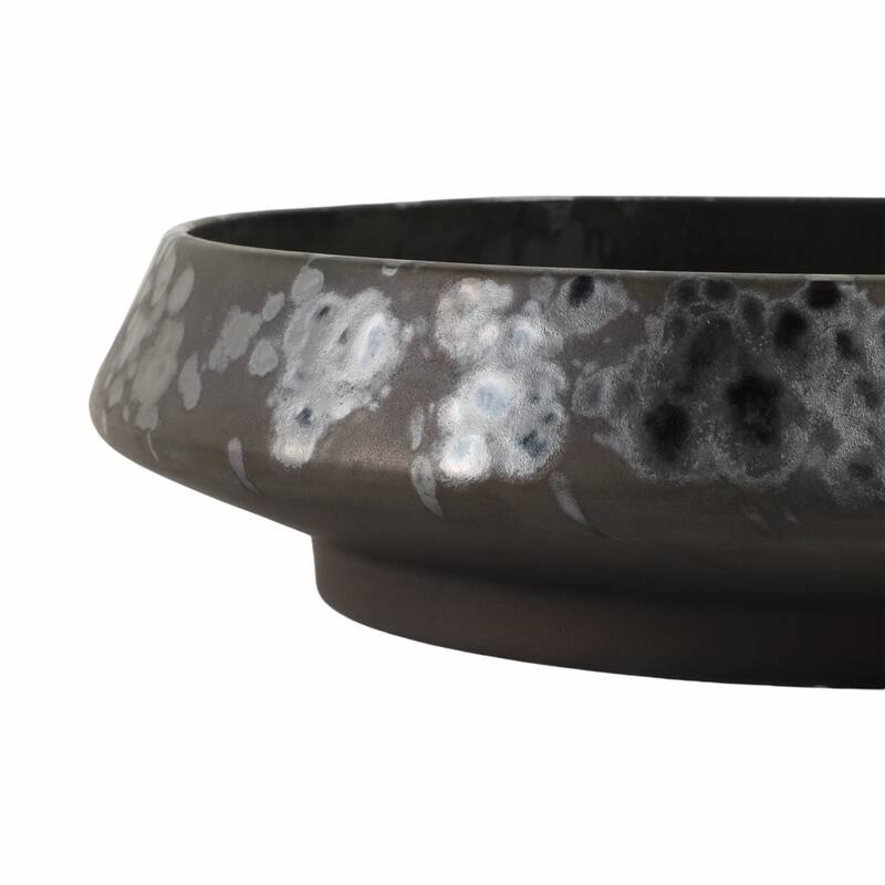 Modern Decorative Round Bowl - 15", Black - 15.25"