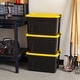 preview thumbnail 9 of 16, IRIS USA® Buckled Clear Box 60 Qt Buckle Lid - Yellow - Set of 6
