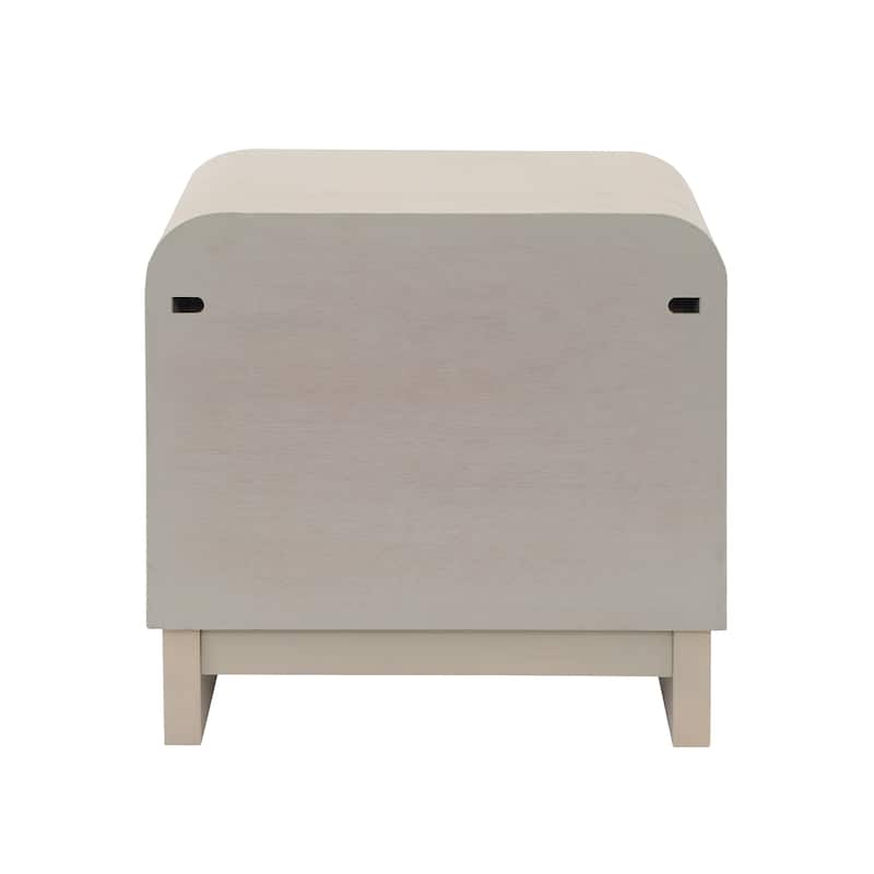 Christopher Knight Home - Boho Minimalist 23.62" Nightstand with Glide Drawer, Open Shelf & Iron Handle, Versatile Home Use