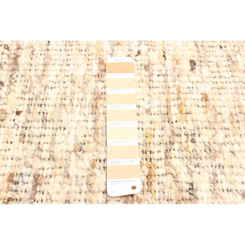 ECARPETGALLERY Braid weave Sienna Tan Wool Rug - 5'2 x 7'6