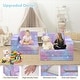 preview thumbnail 3 of 5, Kids Couch, 12PCS Modular Kids Play Couch with Blanket, Toddler Couch for Bedroom Playroom, Glow Effects Kids Sofa