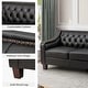 preview thumbnail 11 of 65, Mateo 82.28" Wide Transitional Genuine Leather Sofa with Nailhead Trim and Button-Tufted Back