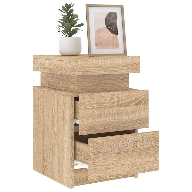 vidaXL Bedside Cabinet Engineered wood Standard Bedside Cabinet