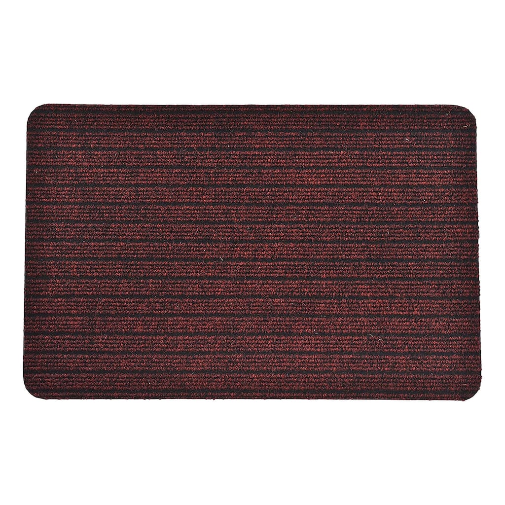 Outdoor Front Door Mat Chloe Polypropylene Latex Rug 24x16 Maroon