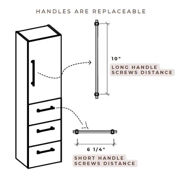 dimension image slide 2 of 3, Eliza 16'' Wall Mounted Linen Cabinet