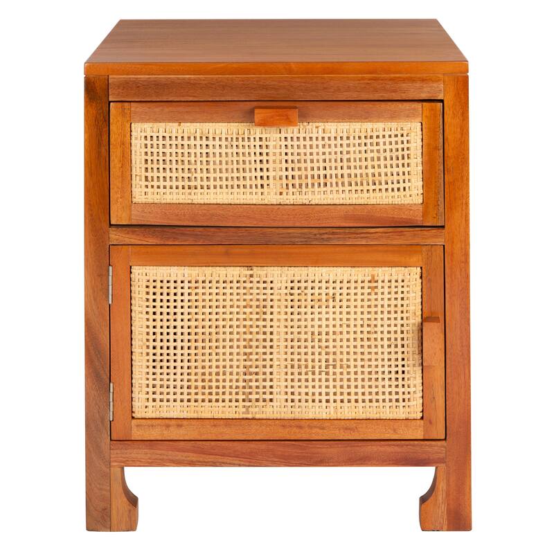 SAFAVIEH Zhane Coastal 1-Drawer 1-Door Nightstand