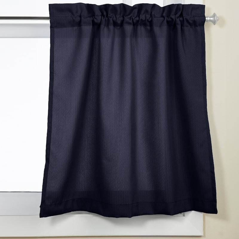 Opaque Ribcord Kitchen Curtain Pieces - Tiers/ Valances/ Swags