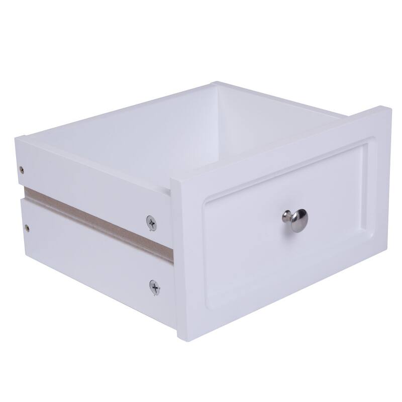 2pcs White NightStands With 2 Drawers
