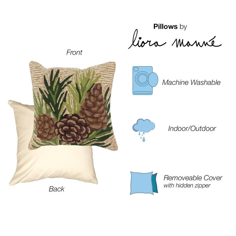 Liora Manne Frontporch Pinecones Indoor/Outdoor Pillow
