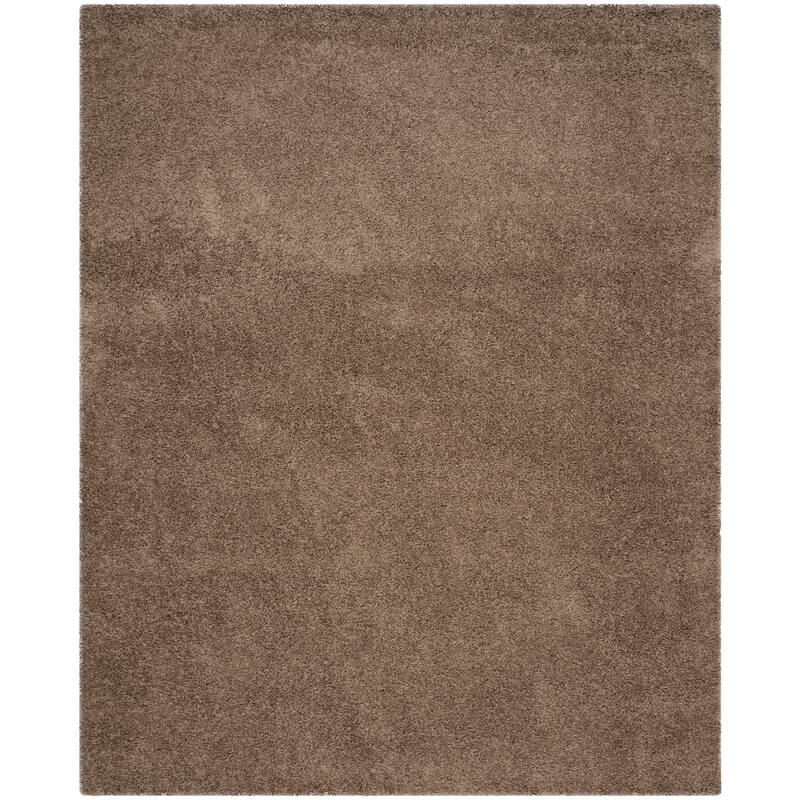 SAFAVIEH Laguna Shag Verdiana Solid Color 2-inch Thick Rug. - 8' x 10' - Taupe - Rectangle