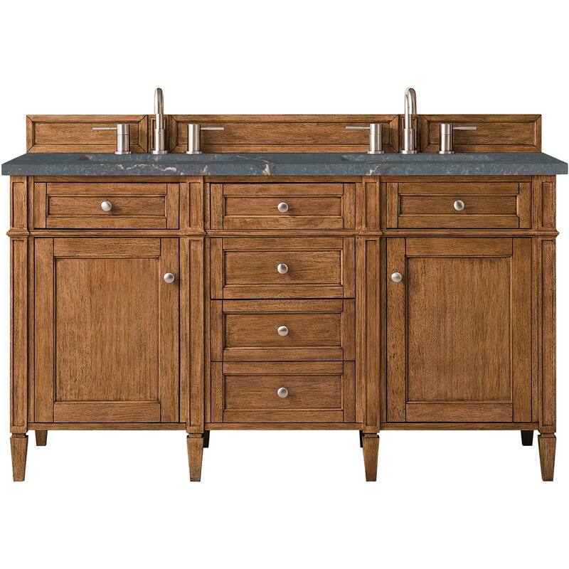 James Martin Vanities 650-V60D-FPBL Brittany 60" Free Standing Double - Saddle Brown