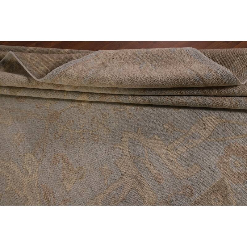 Vegetable Dye Oushak Area Rug Handmade Wool Carpet - 8'2" x 9'7"