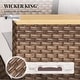 preview thumbnail 5 of 38, 9-Piece Outdoor Wicker Sectional Sofa Patio Furniture Luxury Conversation Set, Beige Cushion