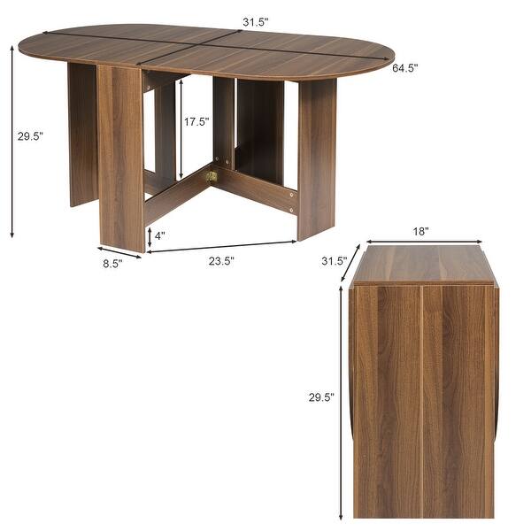 Shop Costway Folding Drop Leaf Dining Table Writing Desk Console