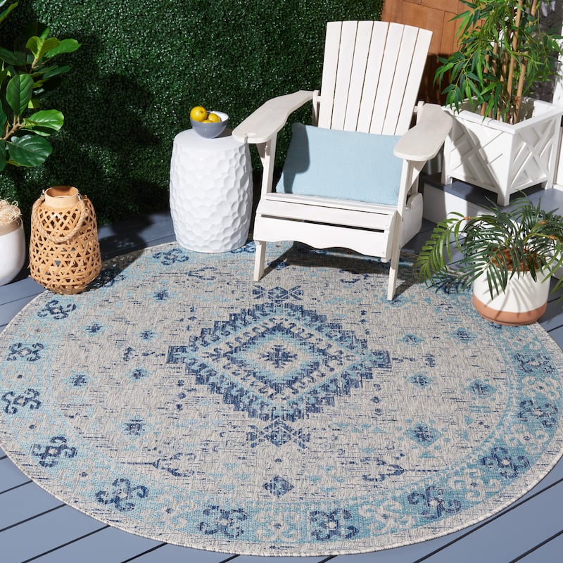 SAFAVIEH Courtyard Adrielle Outdoor Waterproof Patio Backyard Rug