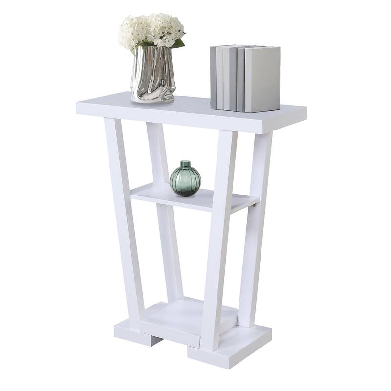 Convenience Concepts Newport V Console Table with Shelves