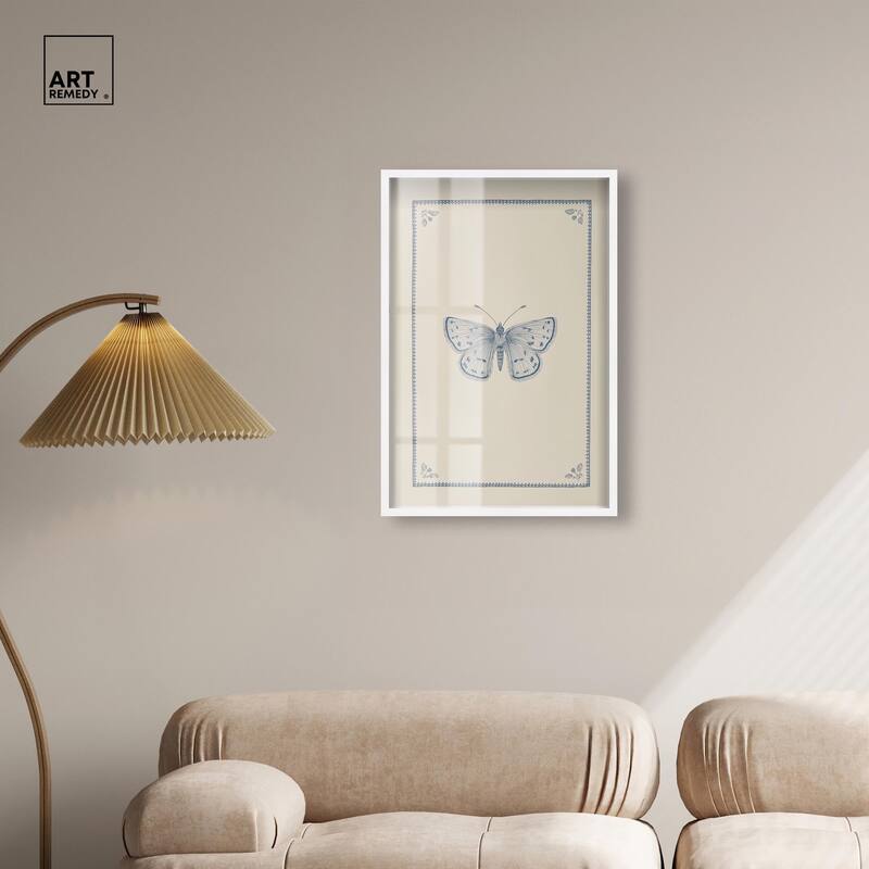 Blue Butterfly II Shadowbox by Art Remedy