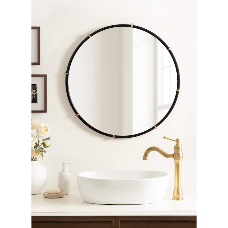 Kate and Laurel Venturi Round Metal Mirror - 27" Diameter