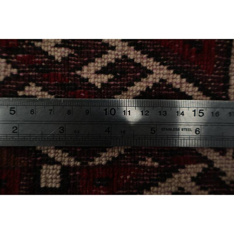 Hand Knotted Oriental 100% Wool Carpet Traditional All-Over Brown Turkoman Area Rug - 10' 7'' X 5' 3''