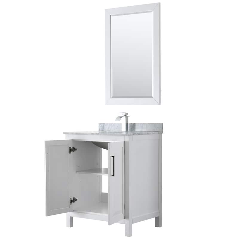 Wyndham Collection Daria 30" Free Standing Single Vanity Set with MDF