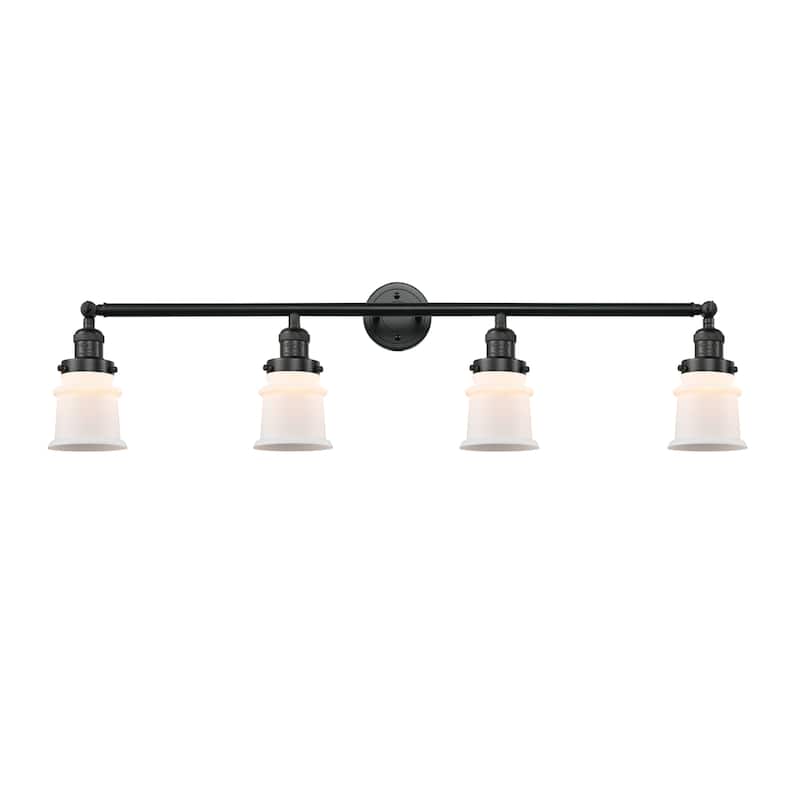 Innovations Lighting Small Canton 4 Light 42" Wide Bathroom Vanity - Matte Black / Matte White