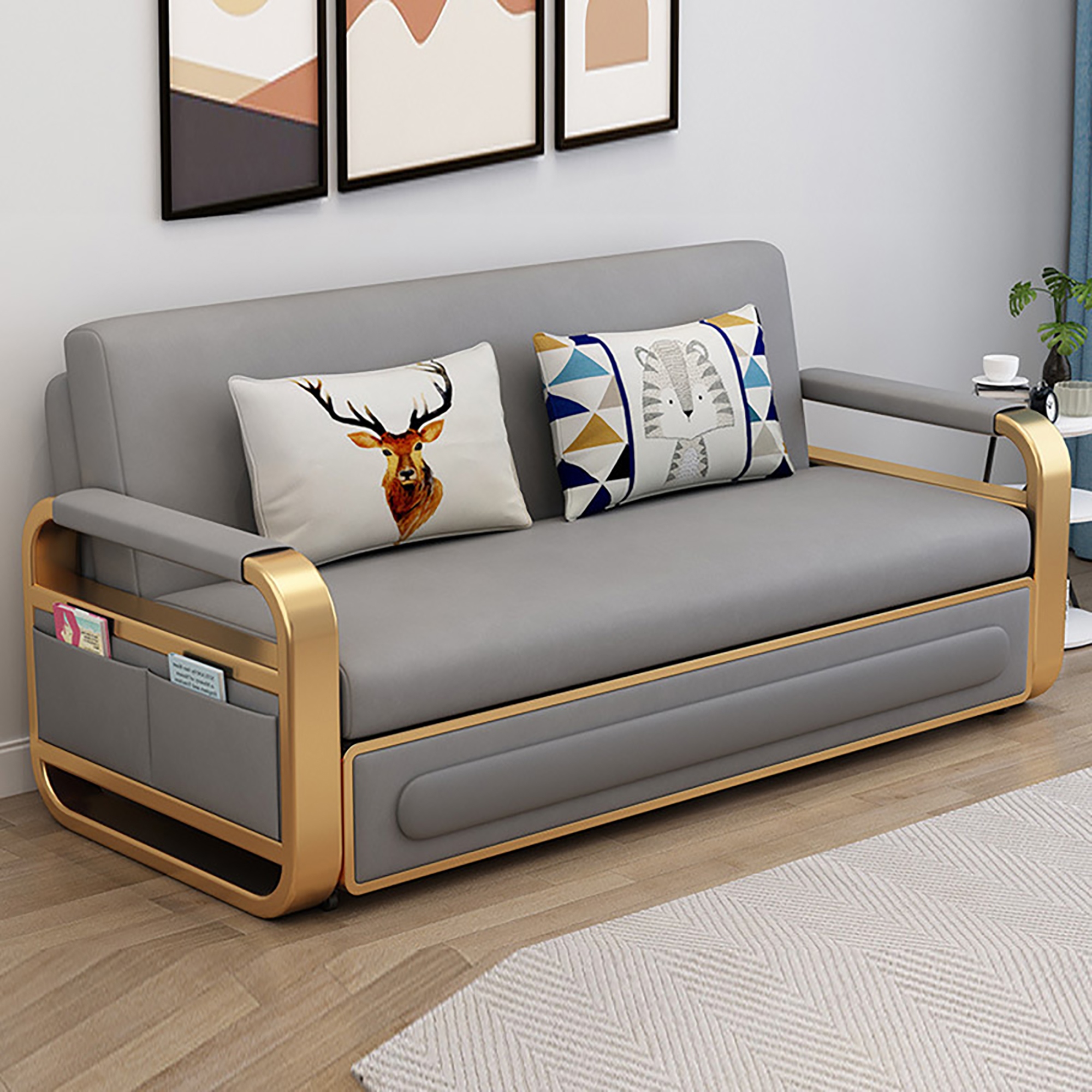 Convertible sofa bed with storage cheap