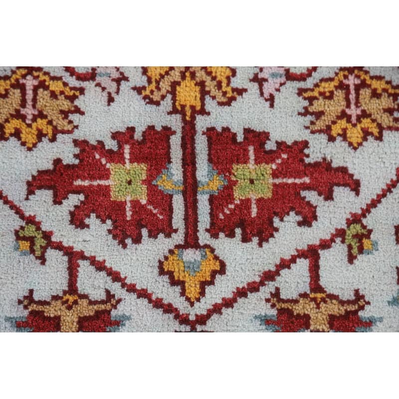 Light Blue Heriz Serapi Indian Rug Handmade Wool Carpet - 2'11"x 5'0"