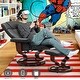 preview thumbnail 42 of 40, Mcombo Swiveling Recliner Chair with Wood Base and Ottoman