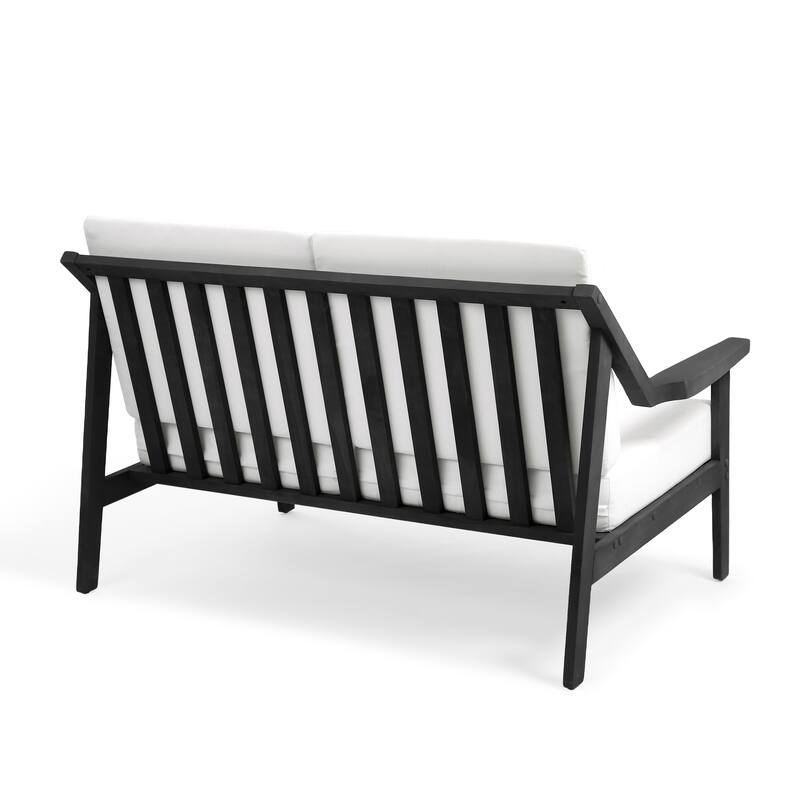 5-piece Adirondack Patio Teak Lounge Chairs Loveseat Conversation Set