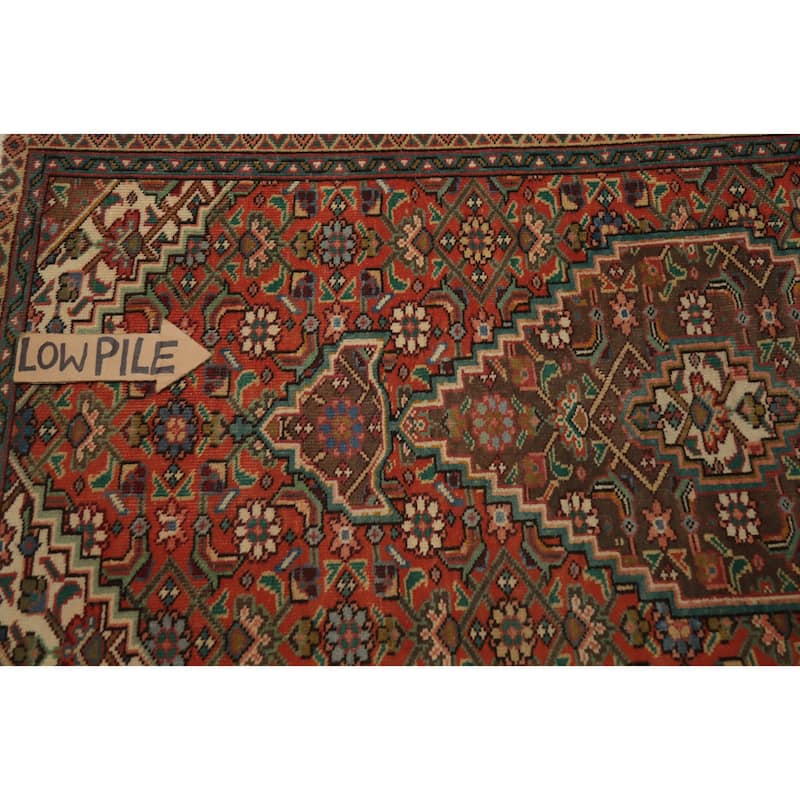 Hand Knotted Oriental 100% Wool Carpet Traditional Medallion Oranges & Rust Tabriz Area Rug - 5' 9'' X 2' 10''