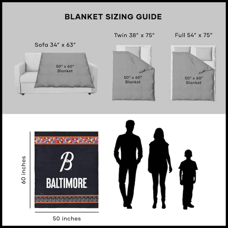 MLB City Connect Silk Touch Sherpa Throw Blanket
