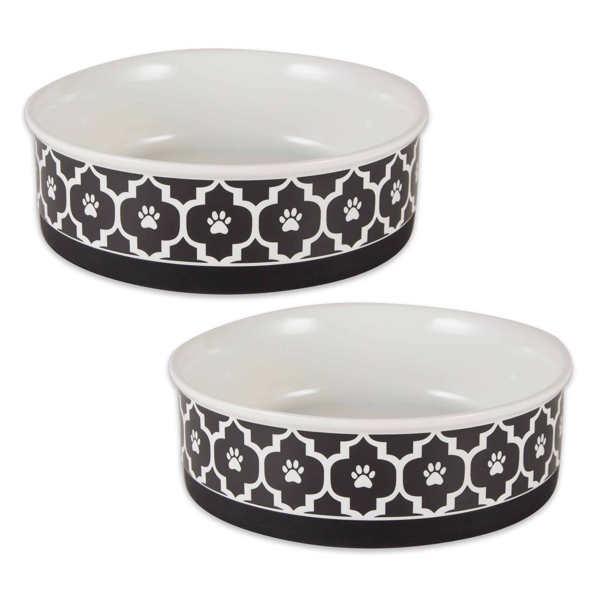 Bone Dry Lattice Pet Bowl (Set of 2)