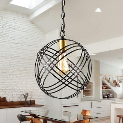 Maxax 1 - Light Single Globe Pendant with Crystal Accents - - MX19043-1-P