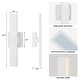 preview thumbnail 8 of 94, Aluminum LED Outdoor Wall Sconce Black Exterior Wall Light (1 / 2Pack)