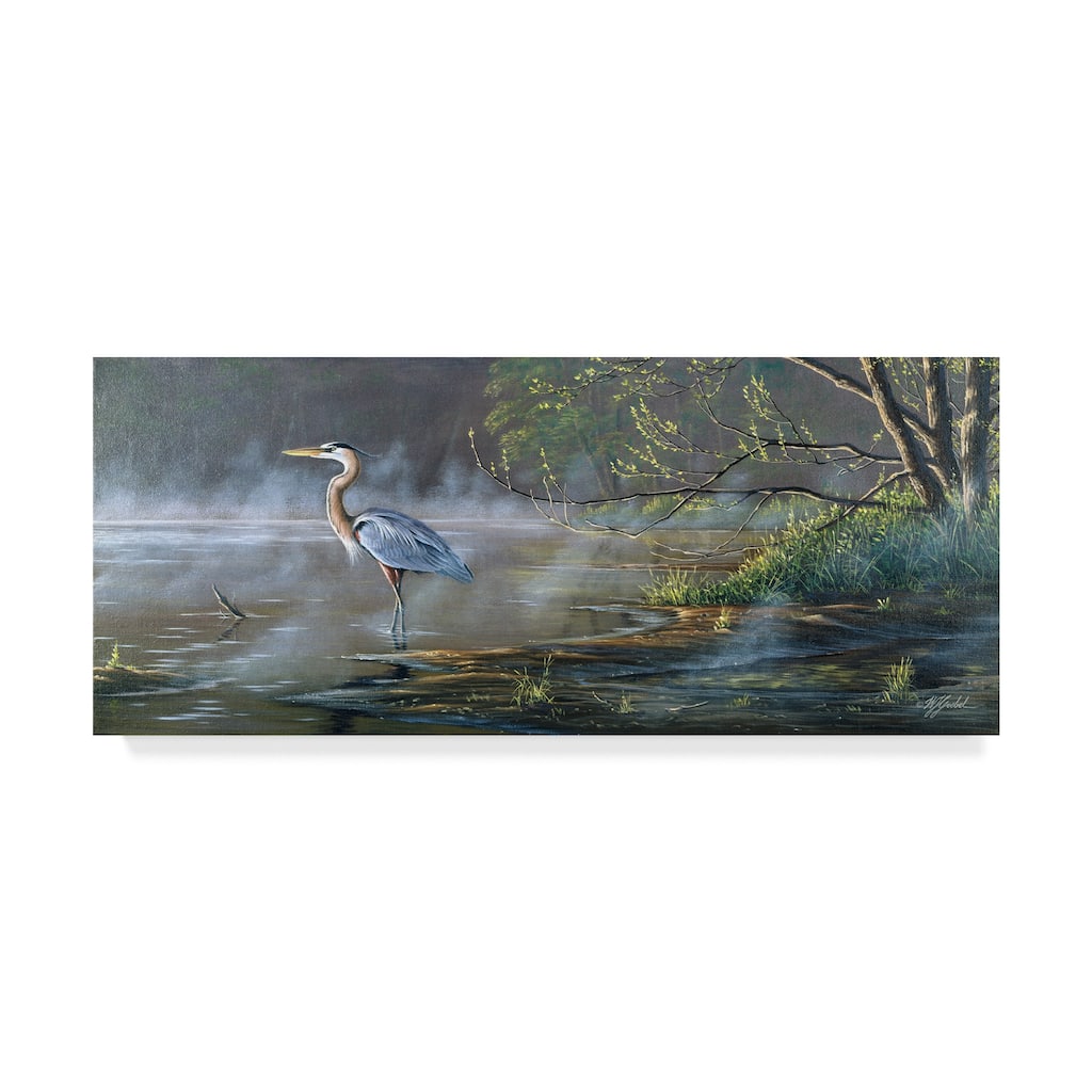 Wilhelm Goebel 'Quiet Cove Great Blue Heron' Canvas Art