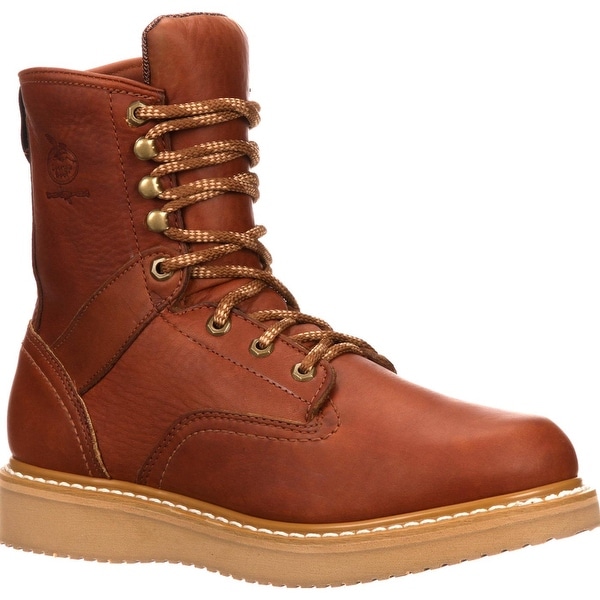 wedge construction boots