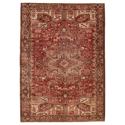 ECARPETGALLERY Hand-knotted Sarabi Red Wool Rug - 9'4 x 13'0