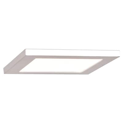 Boxer - LED Square Flush Mount - Medium - White Finish - Acrylic Lens