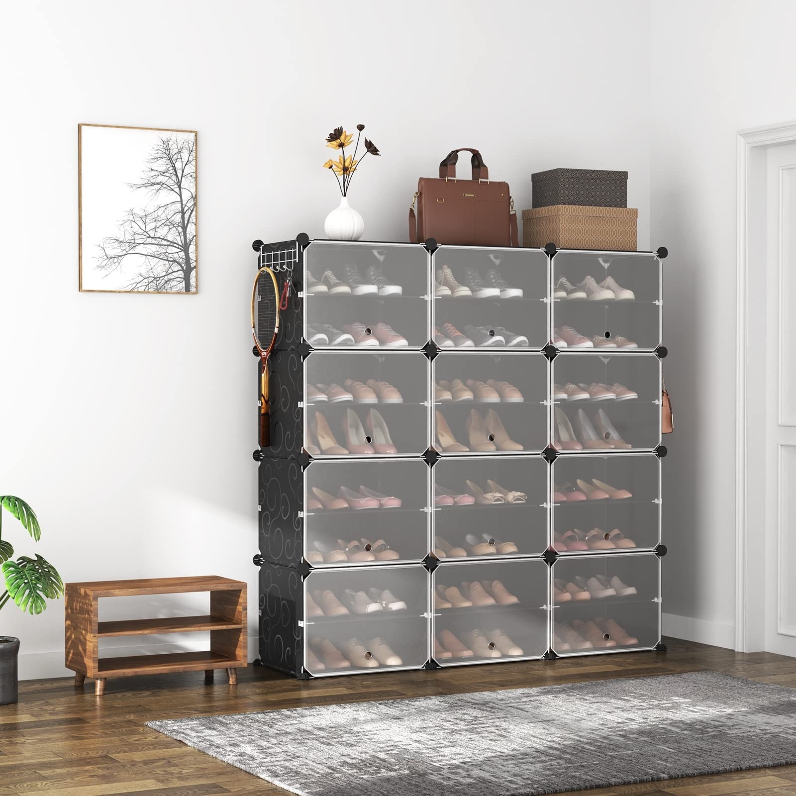 Portable Shoe Rack Organizer 8Tier Shoe 48Pair Shoe Organizer Shoe Storage Expandable