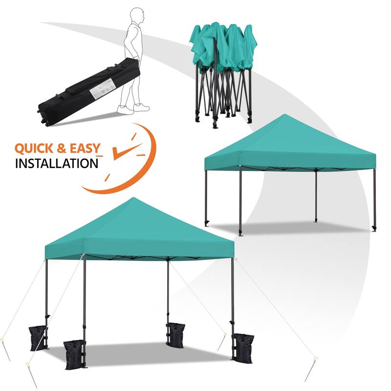 Yaheetech Adjustable Commercial Pop-up Canopy with Wheeled Carry Bag