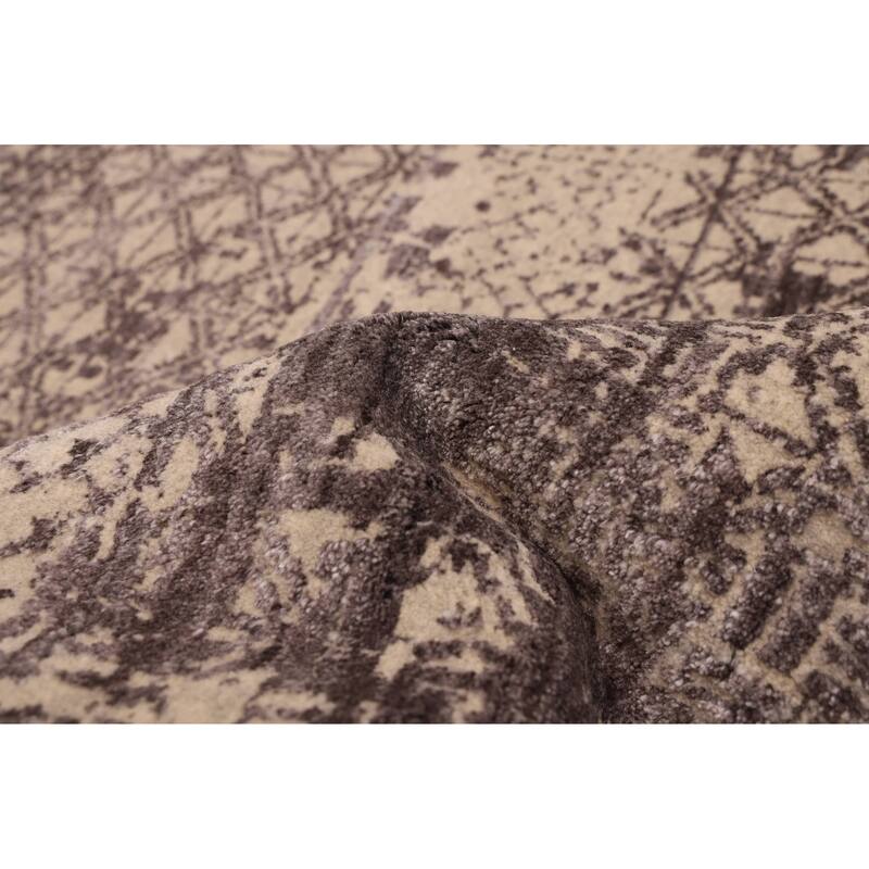 ECARPETGALLERY Hand Loomed Elysian Dark Grey Rug - 8'0 x 9'9